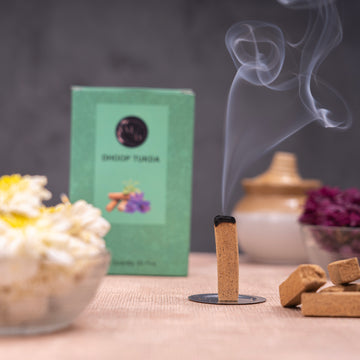 Charcoal-Free Dhoop tukda | 150 GM (Approx. 50 Cones)+ Free Stand