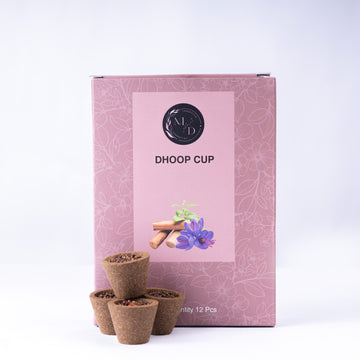 Single Fragrance Charcoal-Free Dhoop cup | 150 GM (Approx. 12 cups )+ Free Stand
