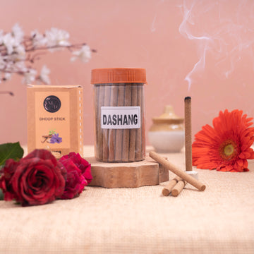 Dashang Charcoal-Free Dhoop Sticks | 150 GM (Approx. 50 Cones)+ Free Stand
