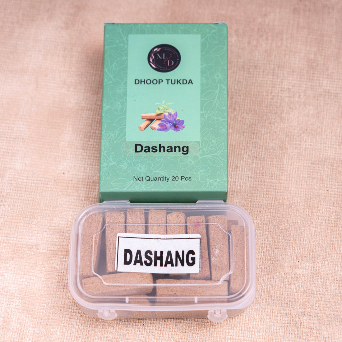Dashang Charcoal-Free Dhoop tukda | 150 GM (Approx. 50 Cones)+ Free Stand
