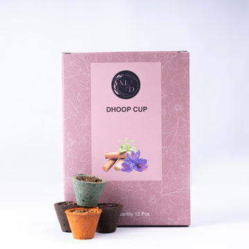 Charcoal-Free Dhoop cup  | 150 GM (Approx. 12 cups )+ Free Stand