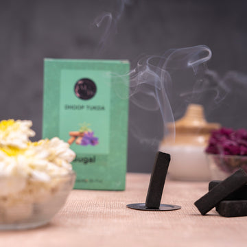 Gugal Charcoal-Free Dhoop tukda | 150 GM (Approx. 50 Cones)+ Free Stand
