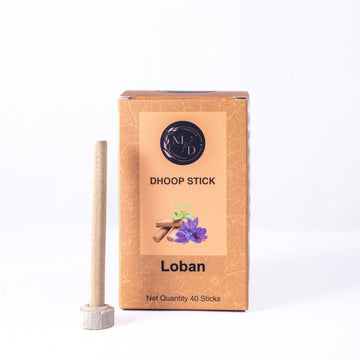 Loban Charcoal-Free Dhoop Sticks | 150 GM (Approx. 50 Sticks)+ Free Stand