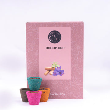 Multi Fragrance Charcoal-Free Dhoop cup  | 150 GM (Approx. 12 cups )+ Free Stand