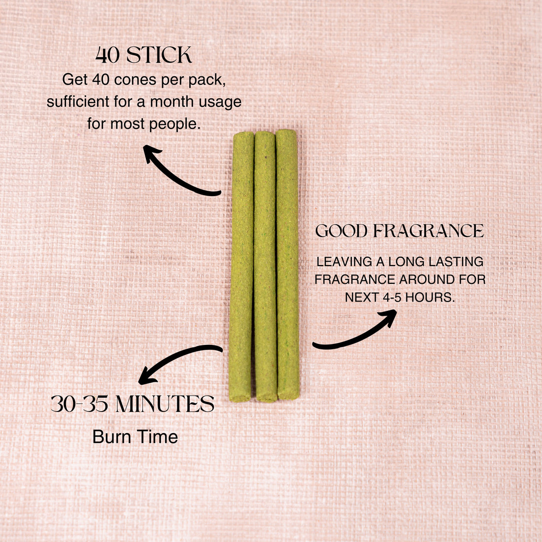 Rajwadi  Charcoal-Free Dhoop Sticks | 150 GM (Approx. 50 Sticks)+ Free Stand